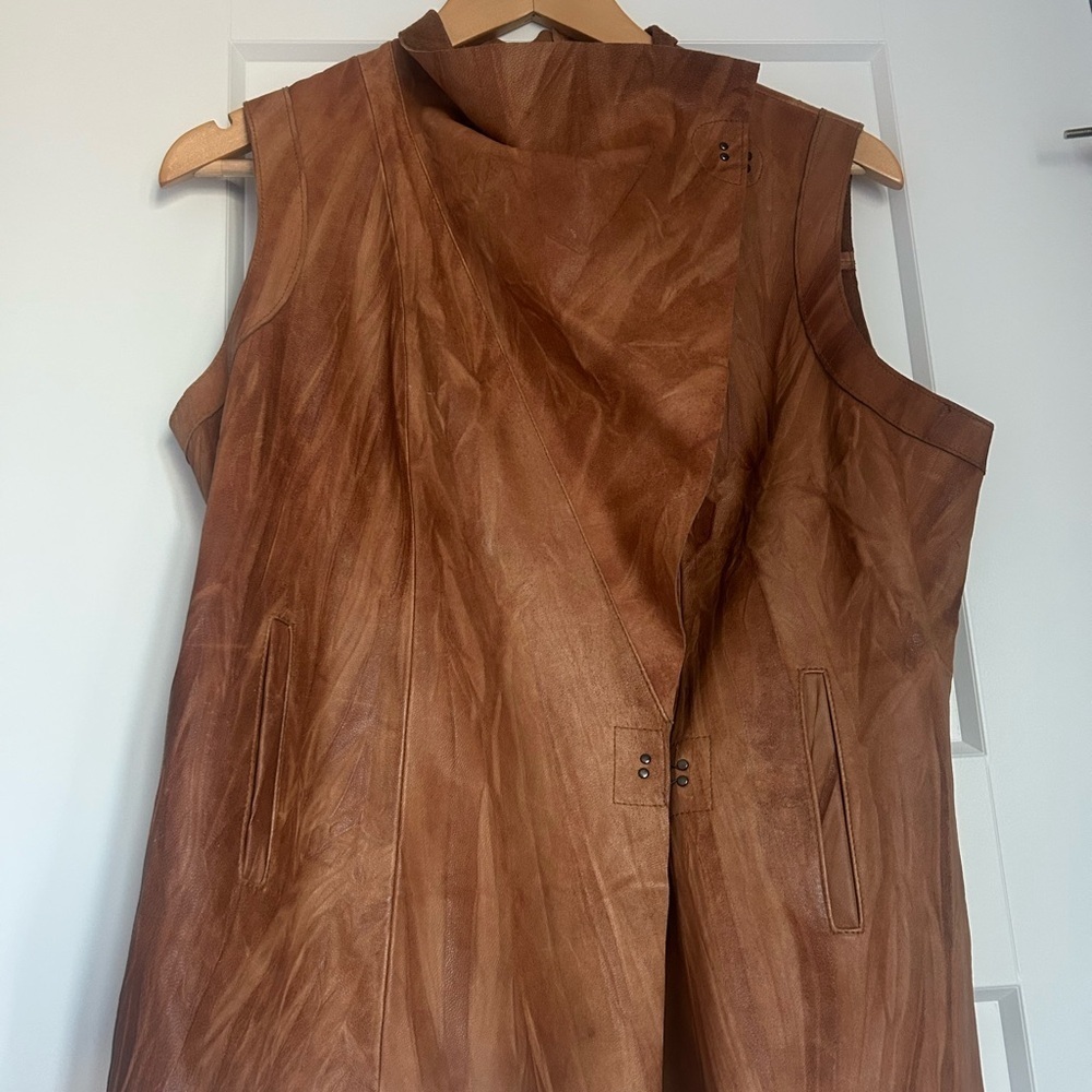 My Tribe Tan Suede Vest - Picture 8 of 8